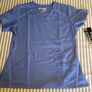 Greys Anatomy large scrub top in ceil blue NWT